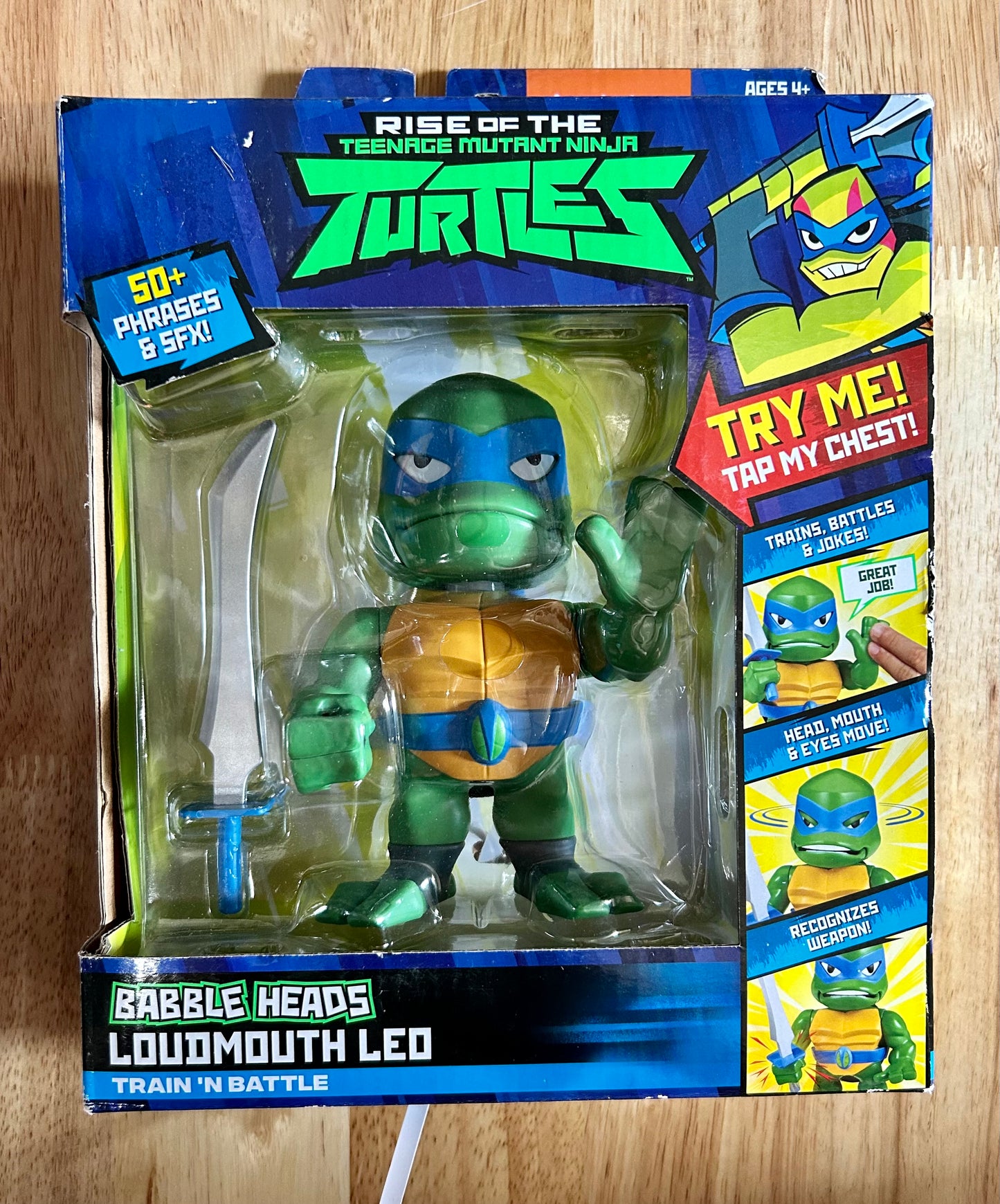 Rise of the Teenage Mutant Ninja Turtles Leonardo Babble Head Figure