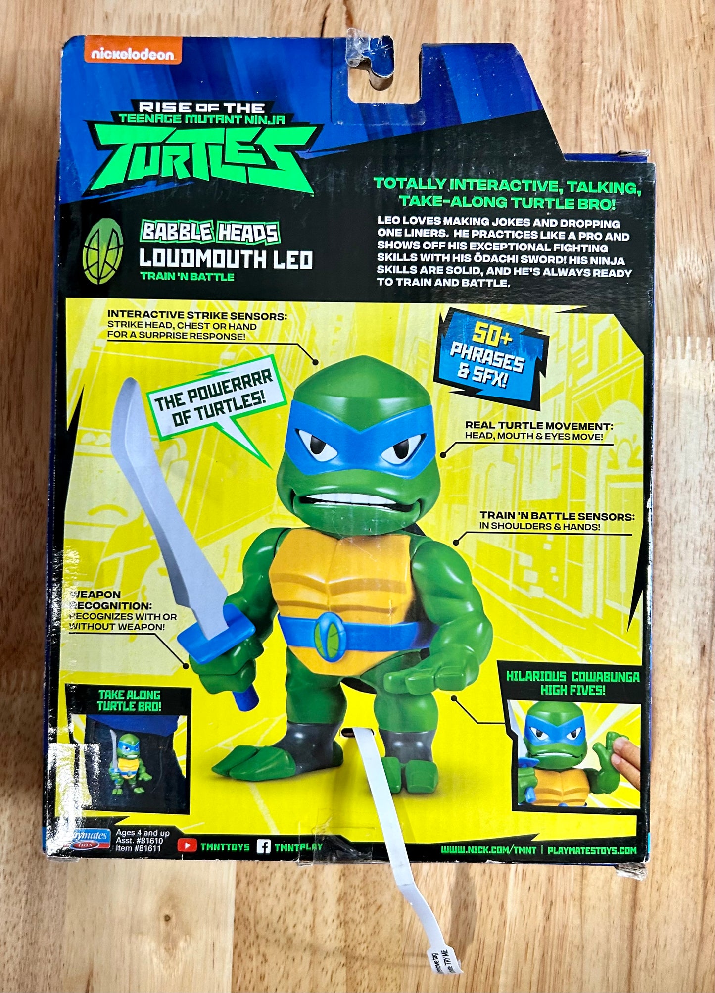 Rise of the Teenage Mutant Ninja Turtles Leonardo Babble Head Figure