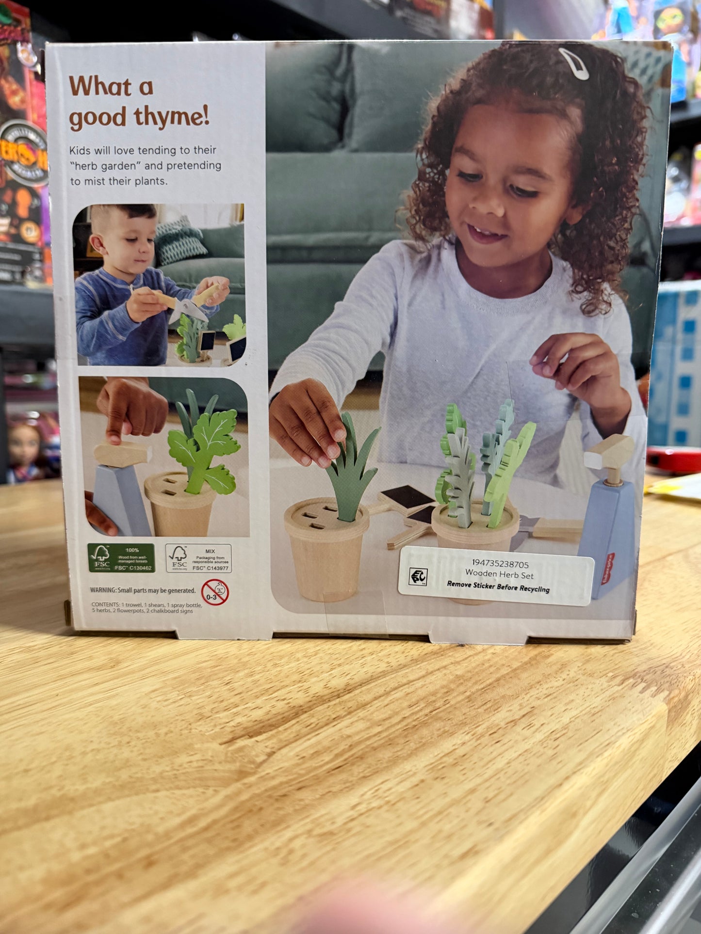 Fisher-Price 12-Piece Wooden Herb Garden and Tools Playset 238705