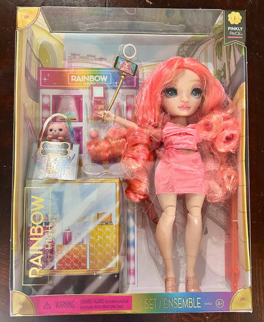 Rainbow High Pinkly Paige Pink Fashion Doll with Outfit 501923