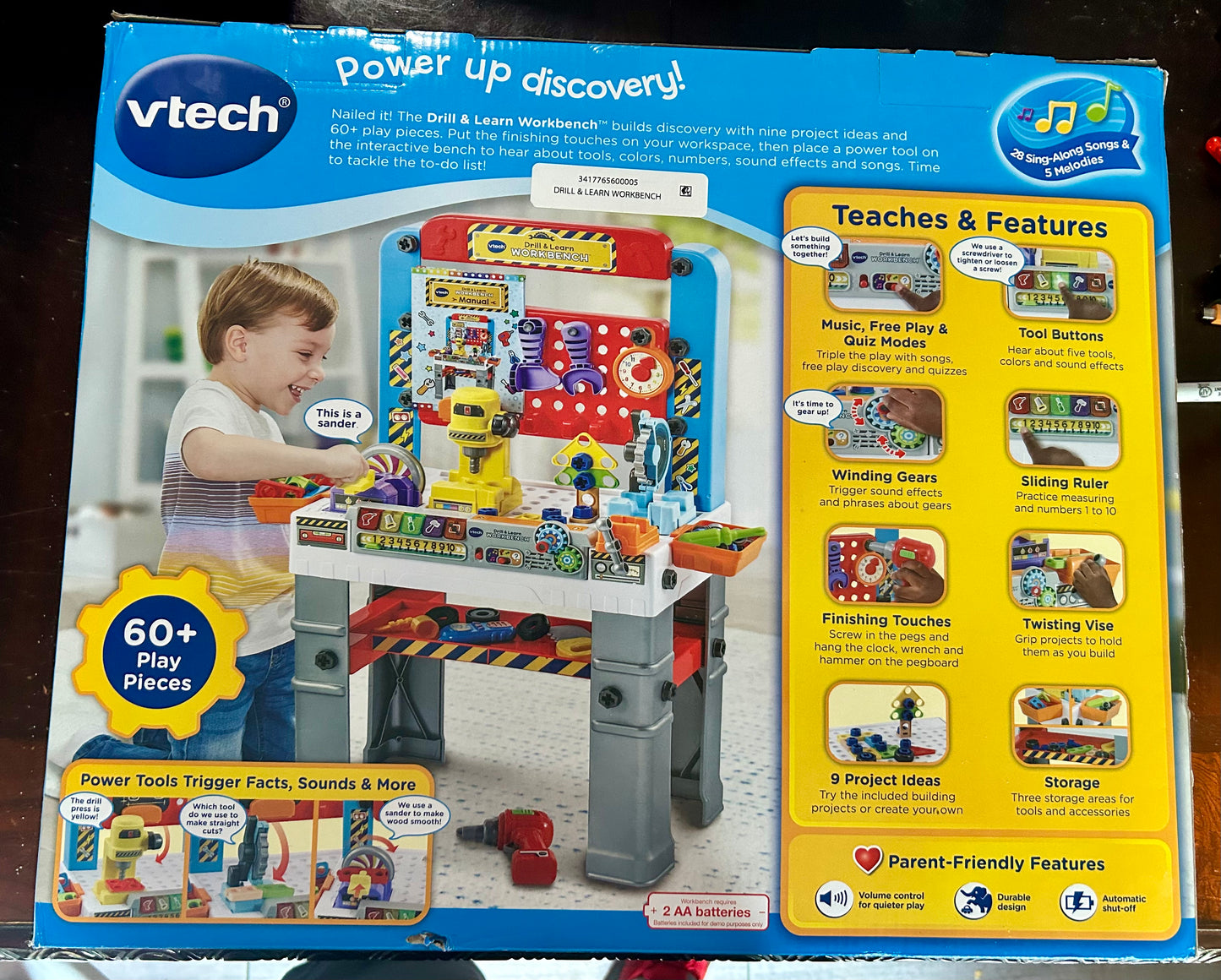 VTech Drill & Learn Workbench with Tools for Toddlers 600005