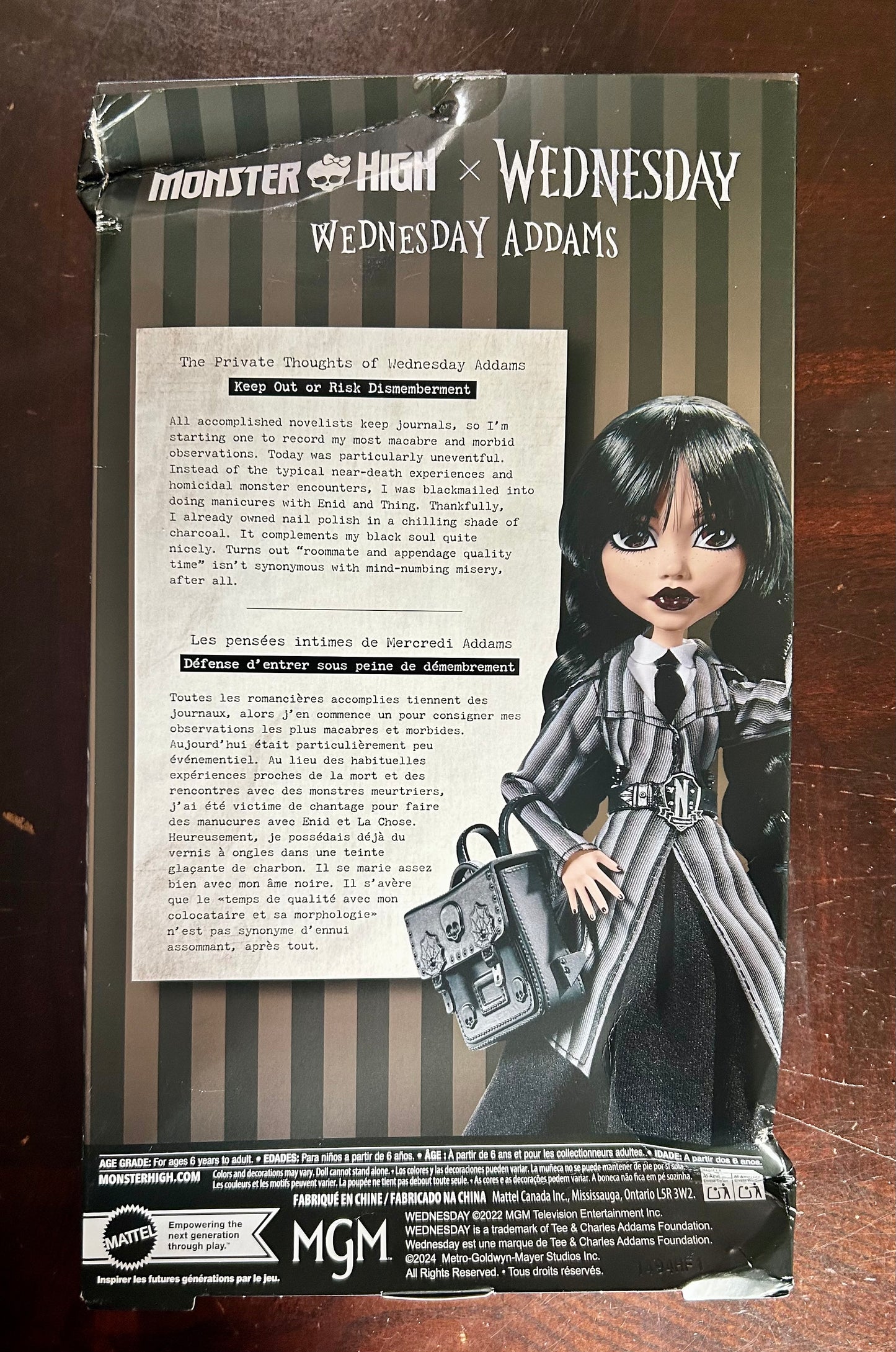 Monster High Wednesday Collectible Doll Damaged Box 23048a