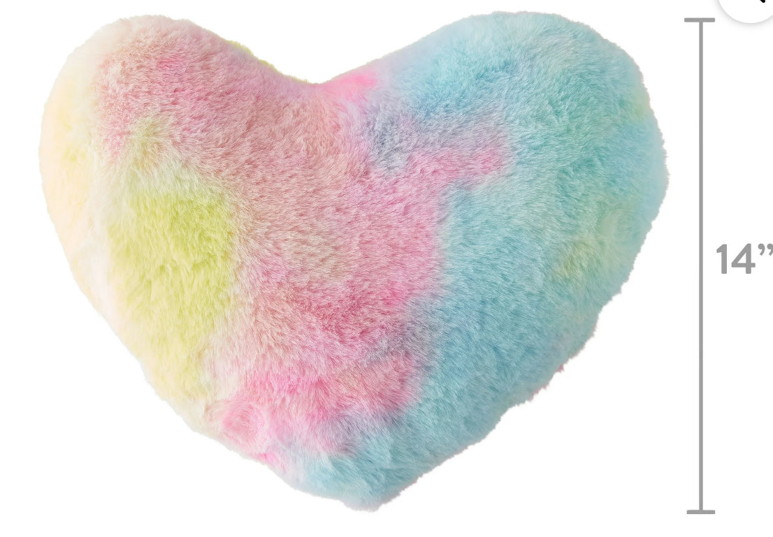 Parent's Choice Plush Tie-Dye 14” Heart Shape Toddler Pillow 10251