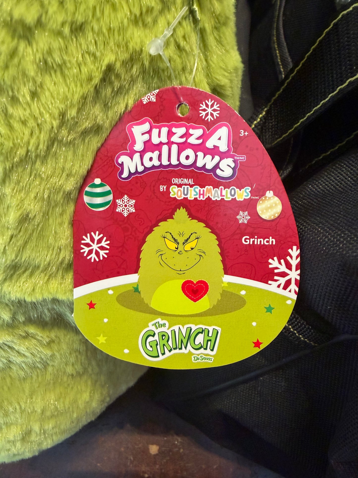 Squishmallows FuzzAMallow 12” Grinch with Heart 964414