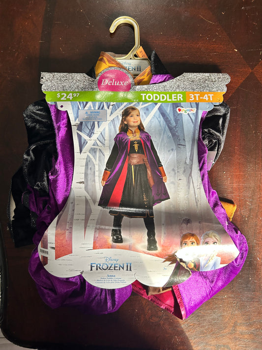 Disguise Toddler Girls' Disney's Frozen Anna Deluxe Costume - Size 3T-4T