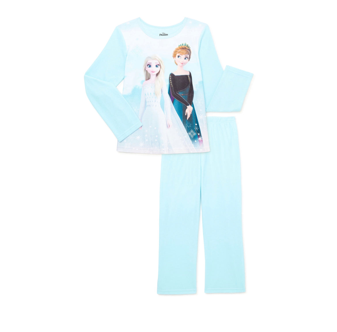 Disney Frozen 2 Girls Long Sleeve Top and Pants Pajama Sleep Set, 2-Piece