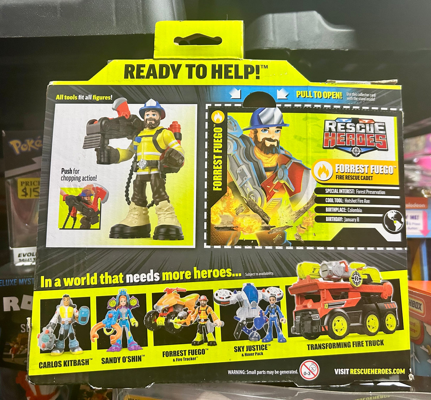 Fisher-Price Rescue Heroes Forrest Fuego Firefighter Figure Set