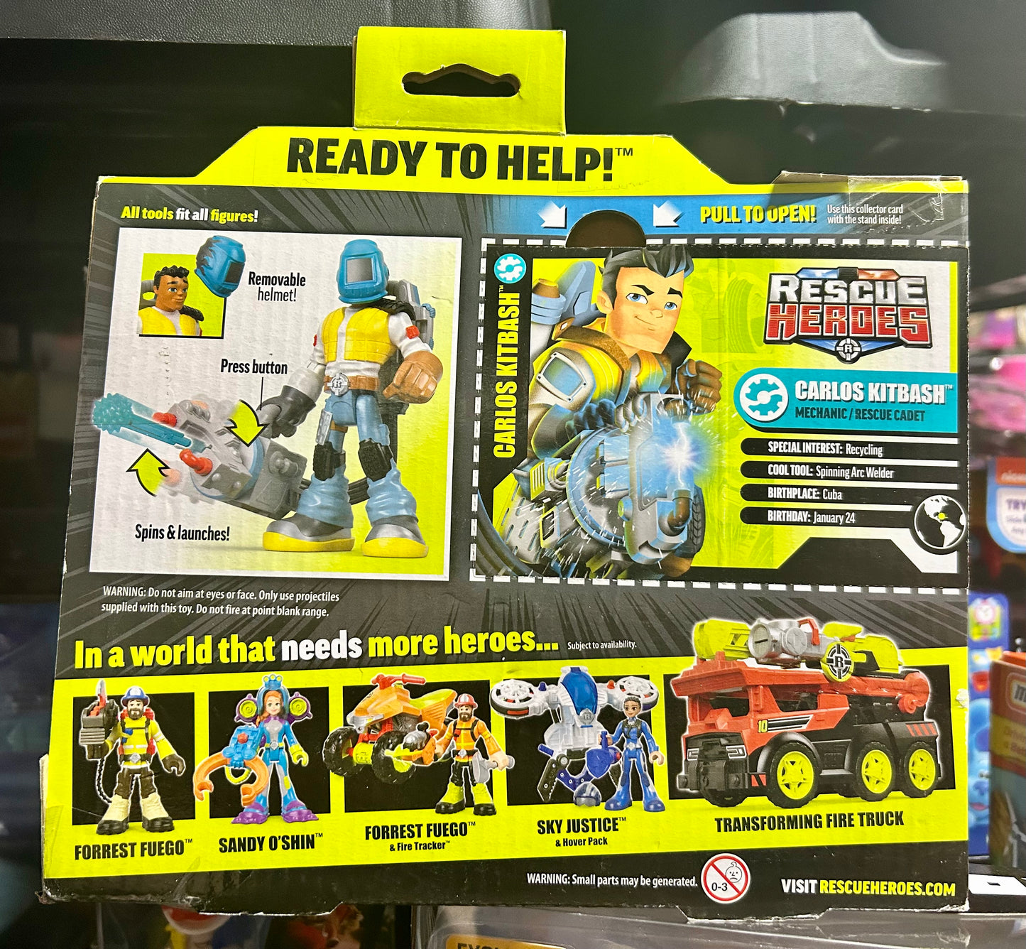 Rescue Heroes Carlos KitBash 6-Inch Figure with Accessories
