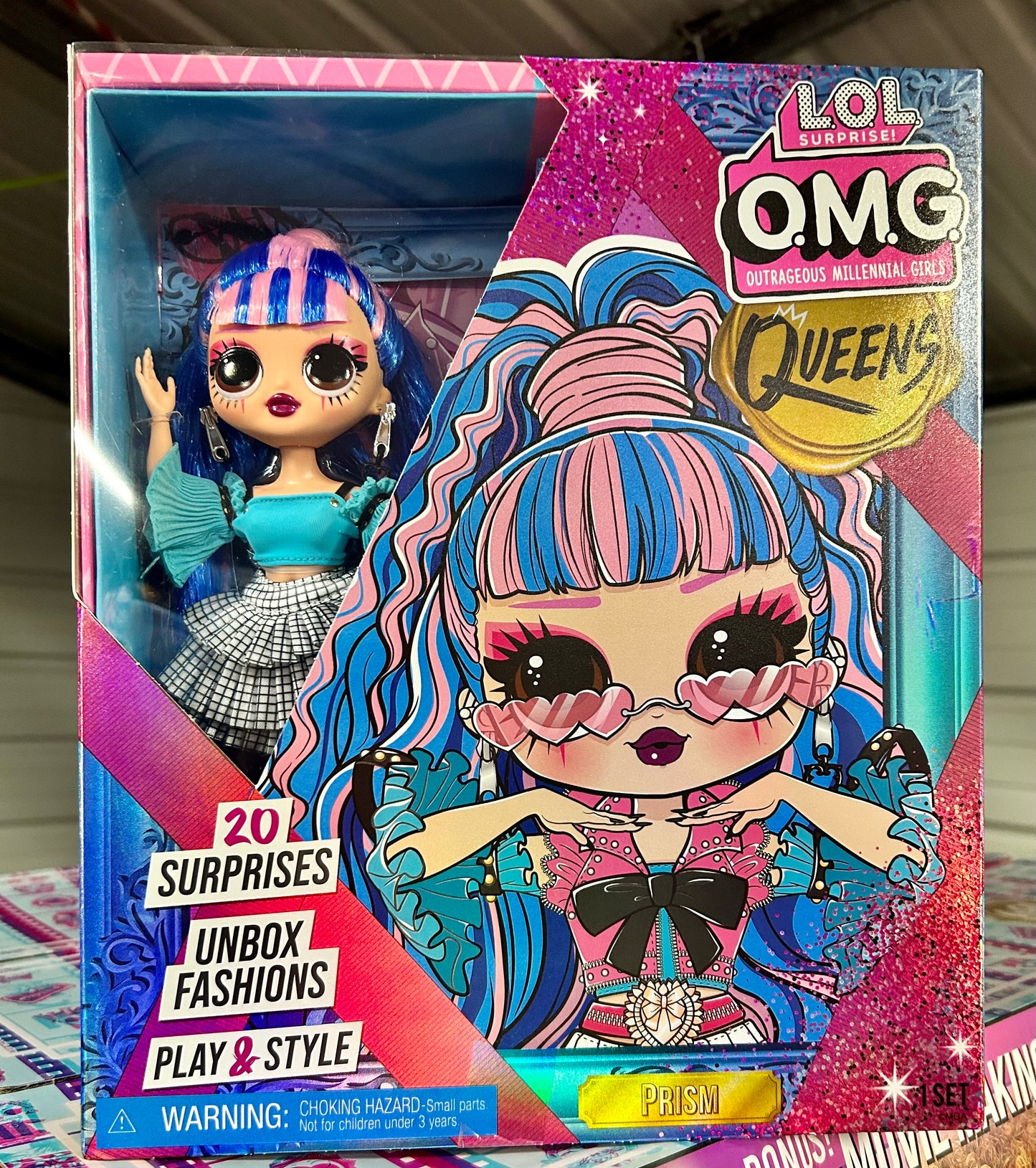 LOL Surprise OMG Queens Prism Fashion Doll with 20 Surprises 10” Doll