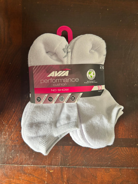 Avia Women's Performance Cushion No Show Socks, 10-Pack