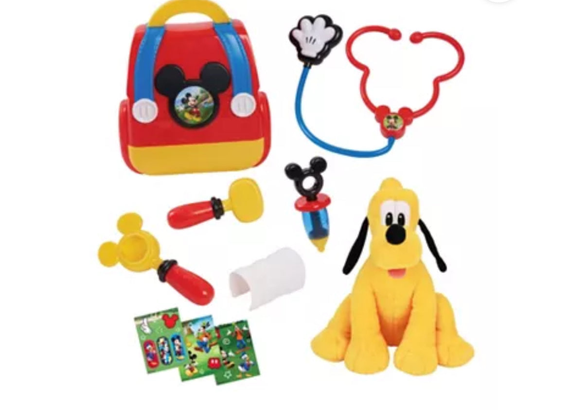 Mickey Mouse Vet Bag Set with Bonus Pluto Plush