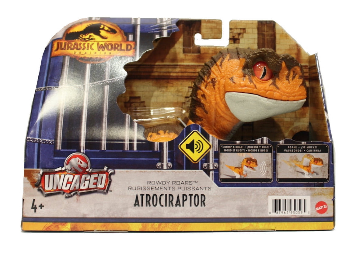 Jurassic World Uncaged Rowdy Roars Speed Atrociraptor Red Dino Figure