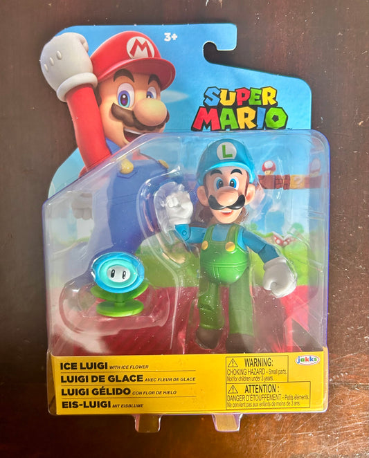 Super Mario Bros 4” Ice Luigi With Flower Set 41404