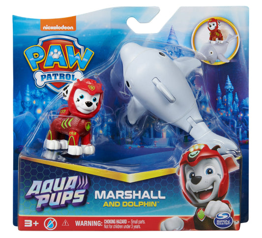 PAW Patrol, Aqua Pups Marshall and Dolphin Action Figures 44677