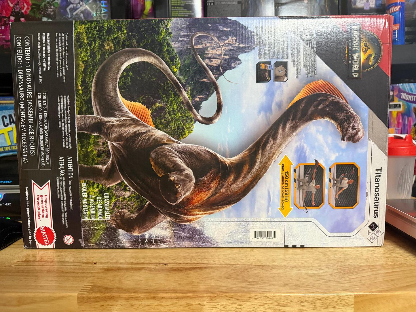 Jurassic World Rebirth Titanosaurus Dinosaur 59" Long 309474