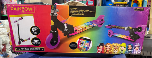 Rainbow High 2 Wheel Girl’s Kick Scooter with Custom Stickers 039200