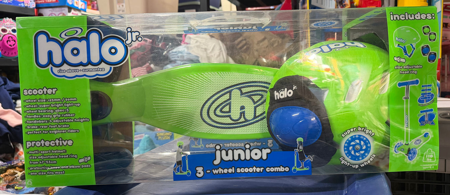 Halo Jr Rise Above 3-Wheel Scooter Helmet Pad Combo Set 136444