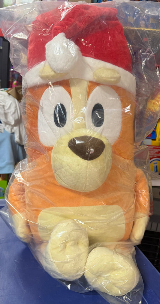 Bluey 24” Jumbo Bingo Plush Toy Christmas Hat 226107