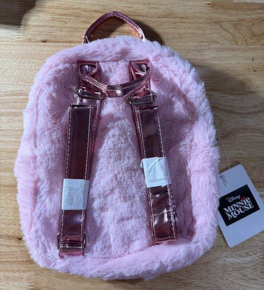 Minnie Mouse Girls Faux Fur Mini Backpack, Pink 28933
