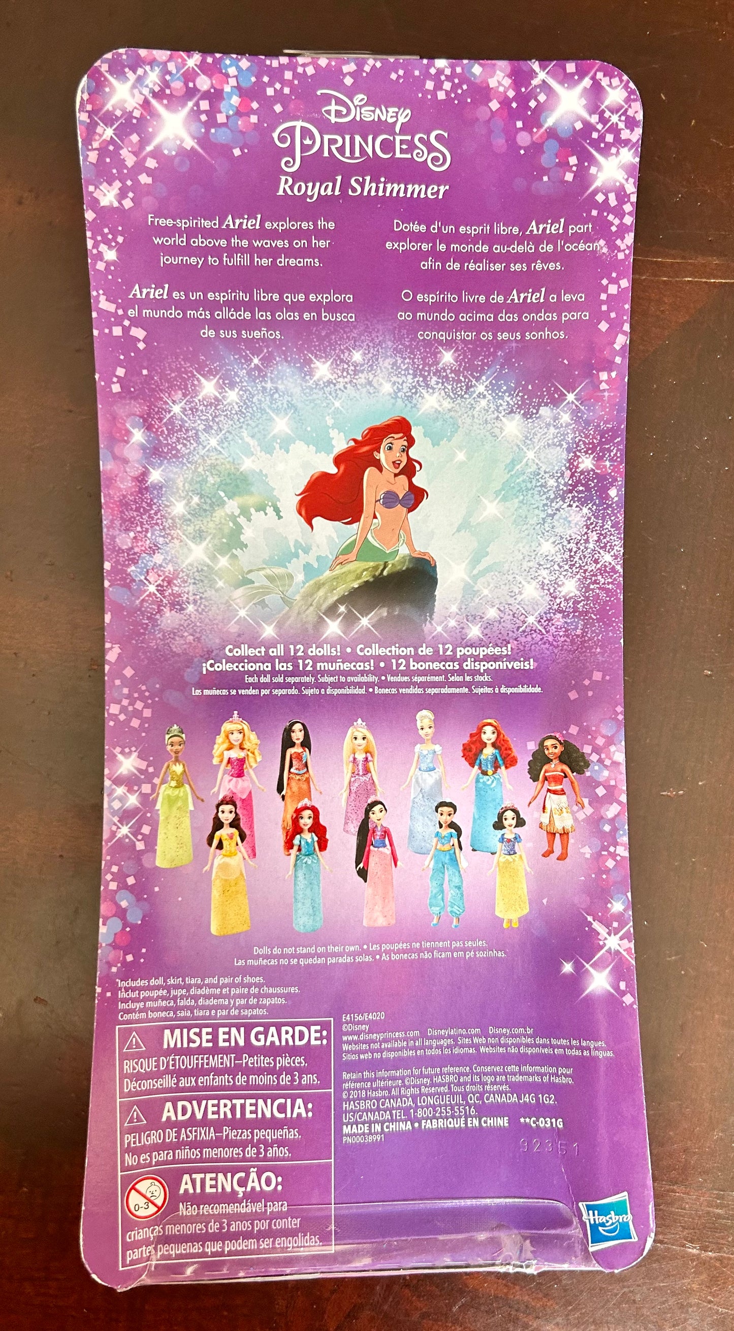 Disney Princess Royal Shimmer Ariel Doll 73682