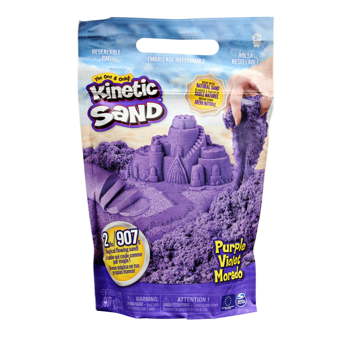 Kinetic Sand the Original Moldable Sensory Play Sand, Purple, 2 Pounds