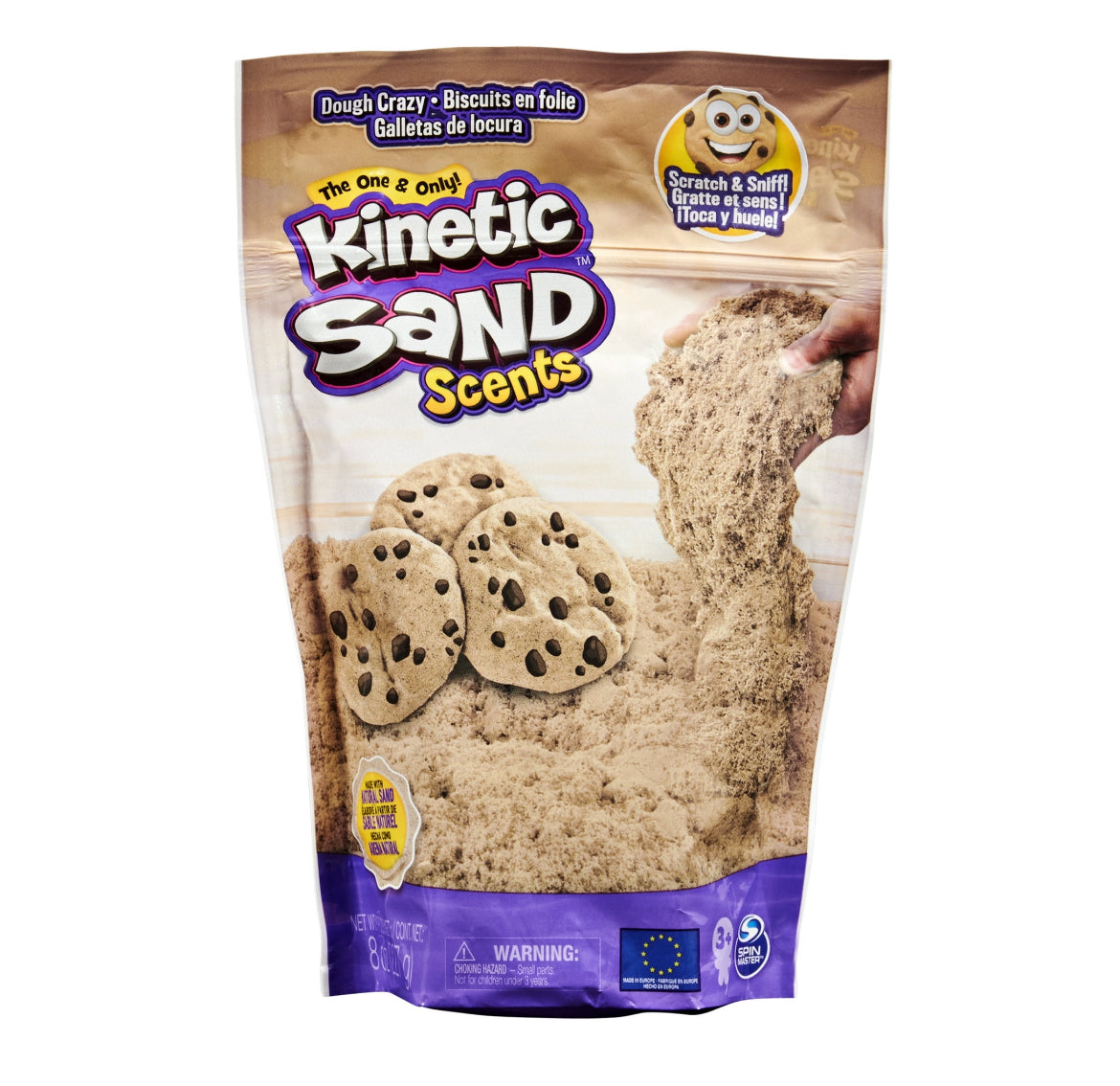 Kinetic Sand Scents, 8oz Light Brown Dough Crazy Scented Kinetic Sand