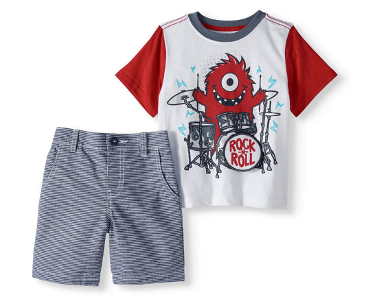 Toddler Boy Graphic T-shirt & Shorts, 2pc Outfit Set