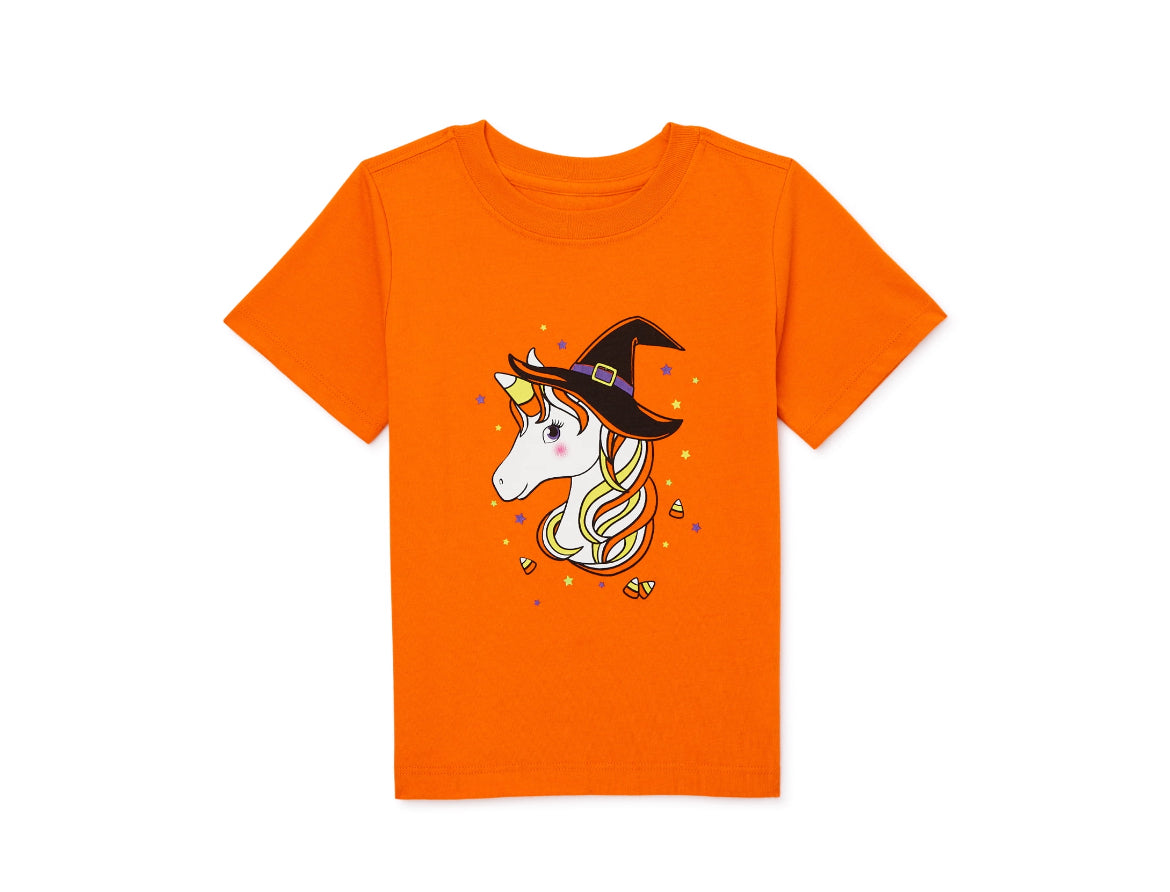 Toddler Girl Halloween Unicorn T-Shirt