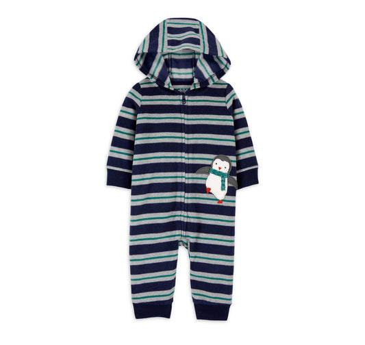 Carter's Child of Mine Baby Boys Penguin Hooded One Piece Pajamas