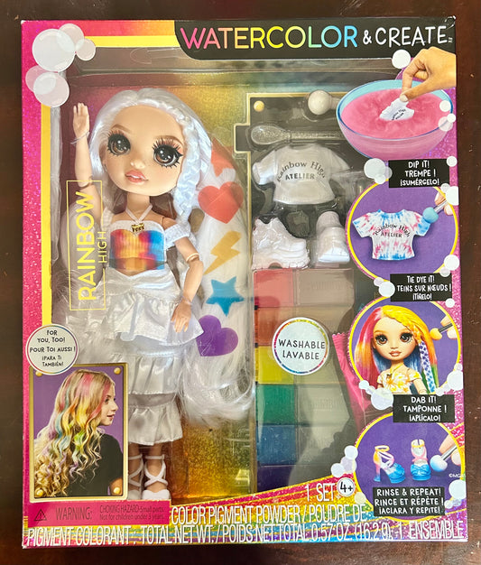 Rainbow High Watercolor & Create Fashion DIY Doll with Washable Watercolors 50759