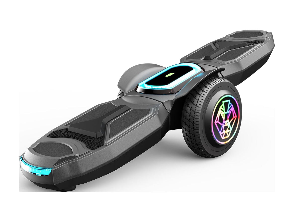 Swagtron Shuttle Zipboard Electric Hoverboard Skateboard 7 mph and 3-Mile Range LED Wheels Bluetooth Speaker