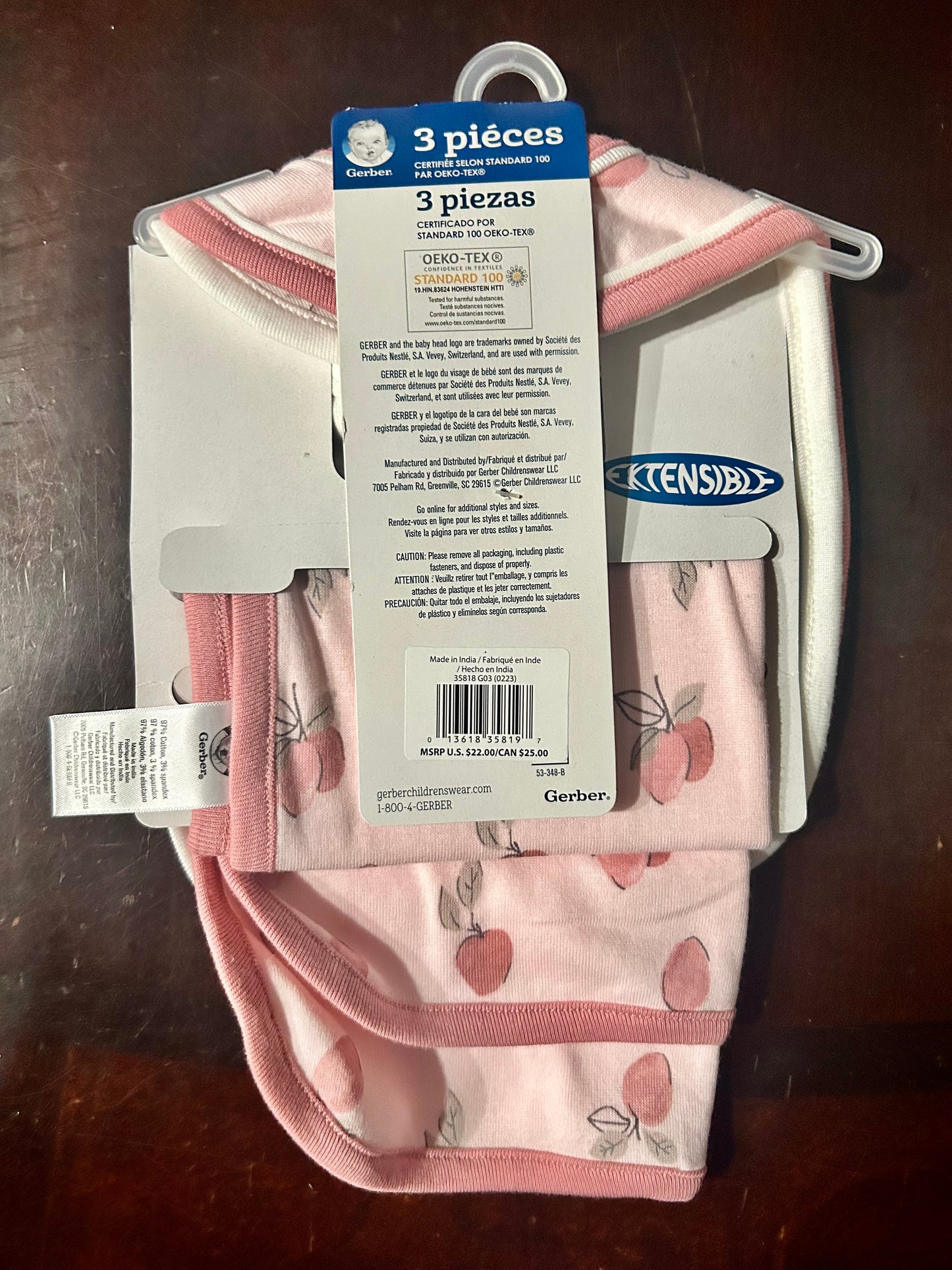 Gerber 3-Pack Pink Baby Bib & Burp Cloth Set