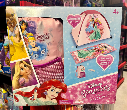 Disney Princess Kid's Indoor/Outdoor Unisex 4-Piece Fun Camp Kit 13170