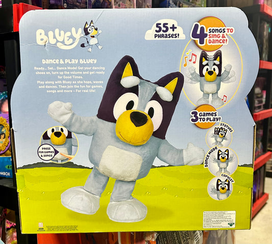 Bluey, Dance and Play 14 inch Animated Plush with Phrases and Songs 17355