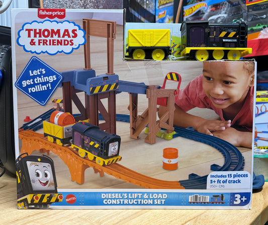 Thomas & Friends Diesel's Lift & Load Construction Set, Motorized Toy Train Playset 26562