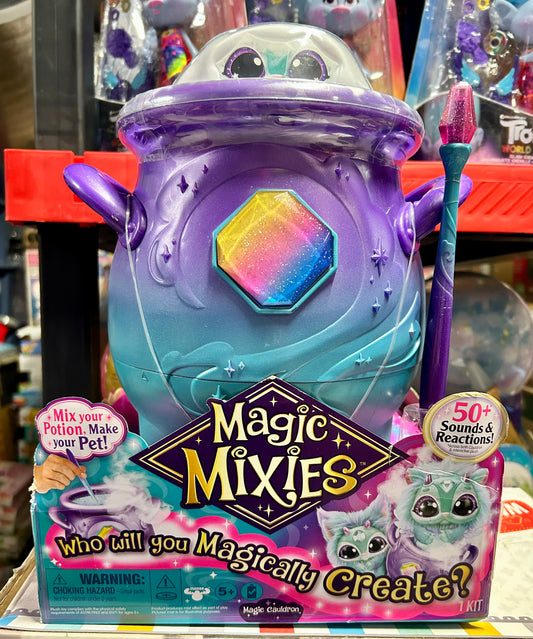 Magic Mixies Magical Real Misting Purple Cauldron with Interactive 8" Blue and Plush 14950