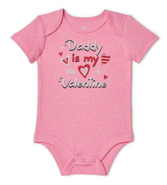 Way to Celebrate Baby Girls’ Daddy is My Valentine Bodysuit