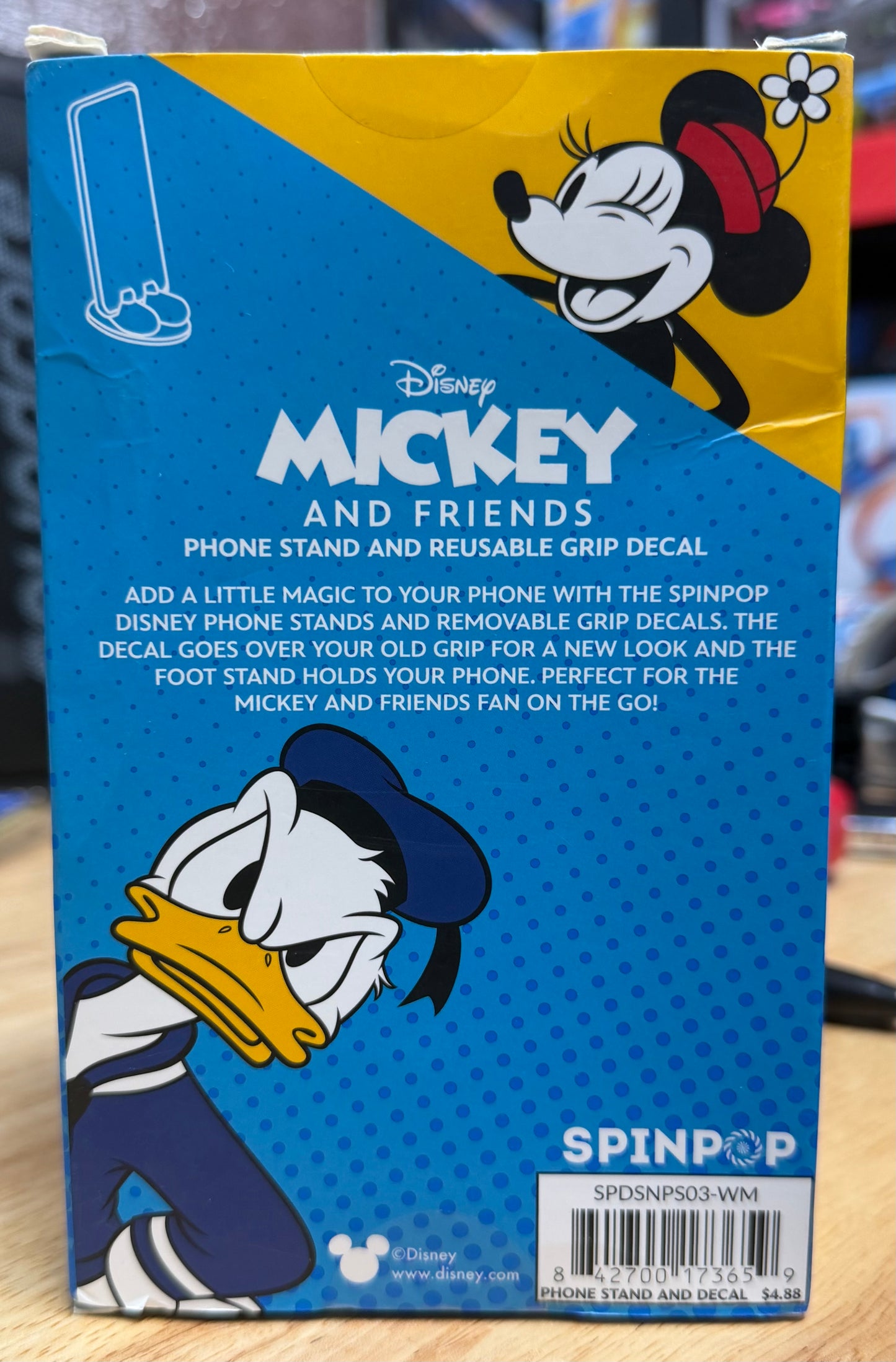 Disney Mickey and Friends, Daisy Phone Stand and Reusable Grip Decal 17365