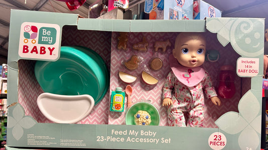 Be My Baby 23-Piece Feed My Baby Playset with 14” Baby Doll