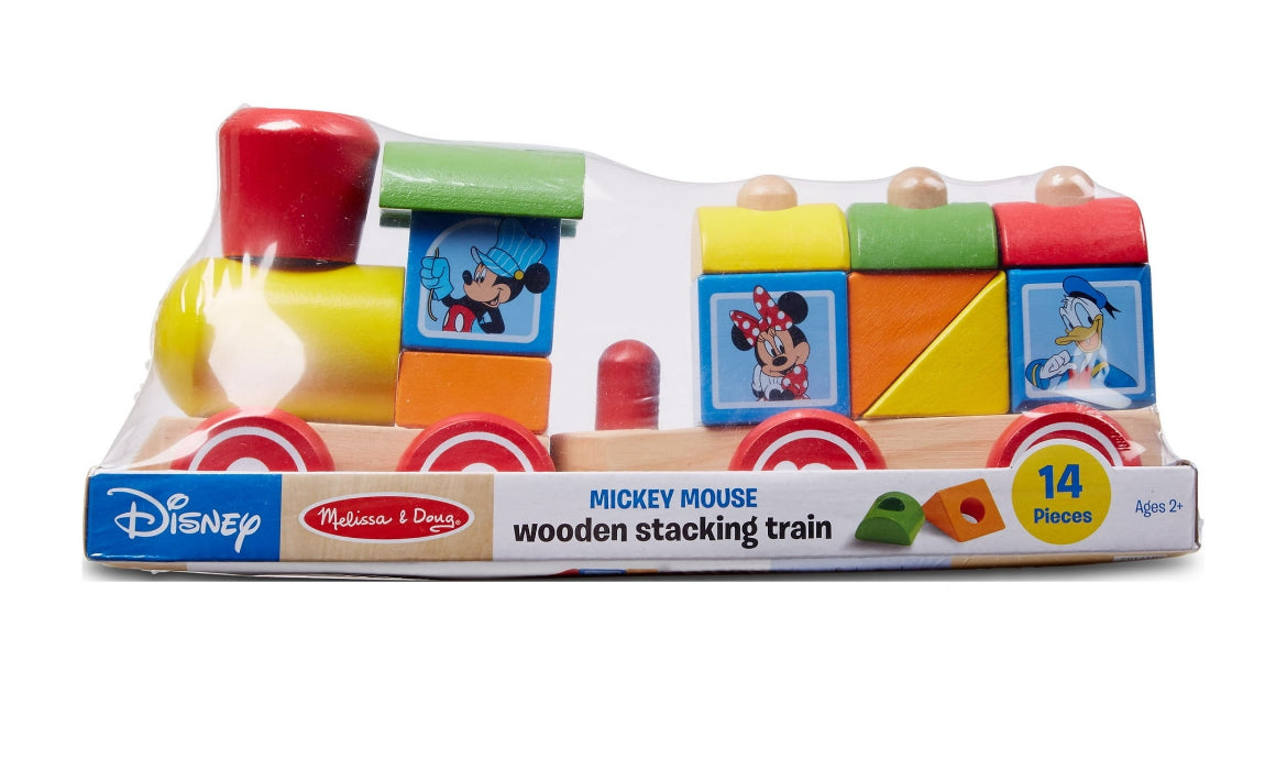 Melissa & Doug Disney Mickey Mouse and Friends Wooden Stacking Train (14 pcs)
