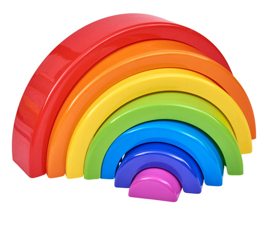Spark. Create. Imagine. 7-Piece Rainbow Stacker Building Toy