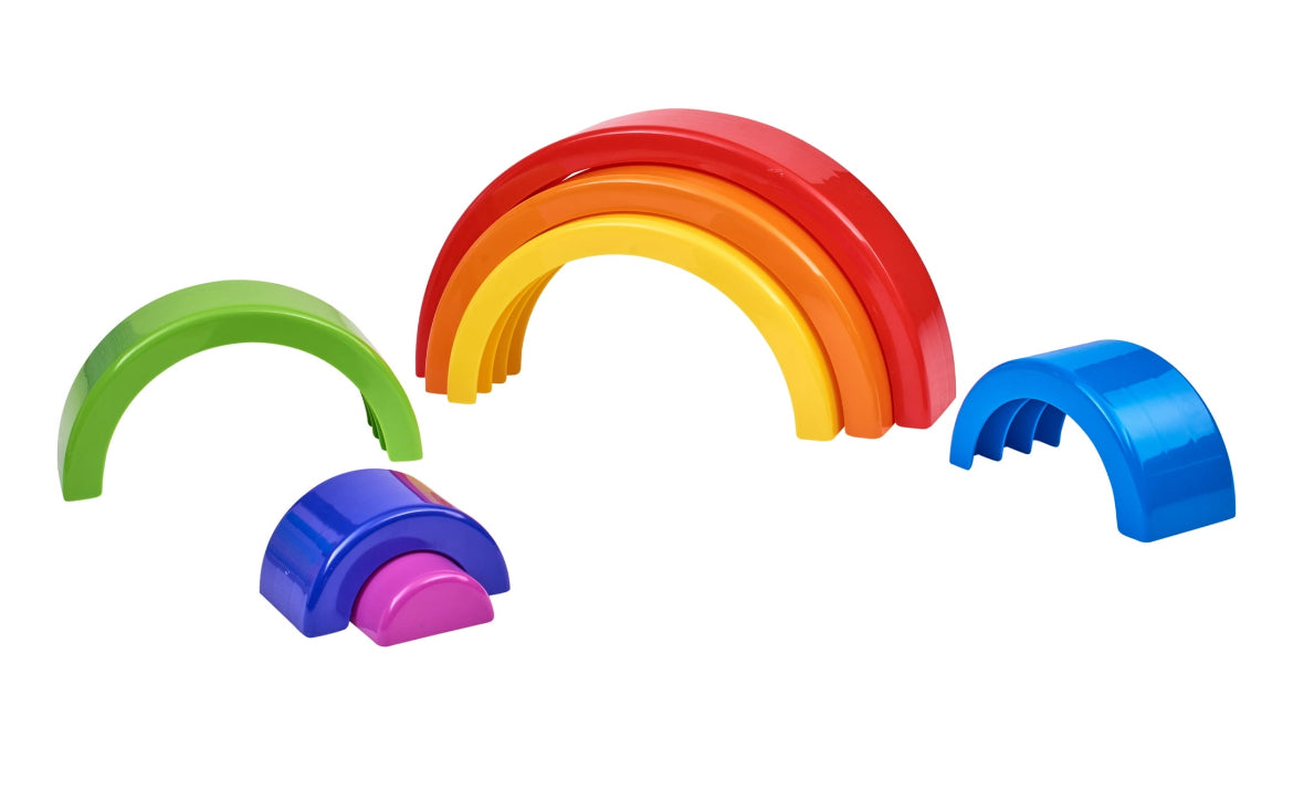 Spark. Create. Imagine. 7-Piece Rainbow Stacker Building Toy