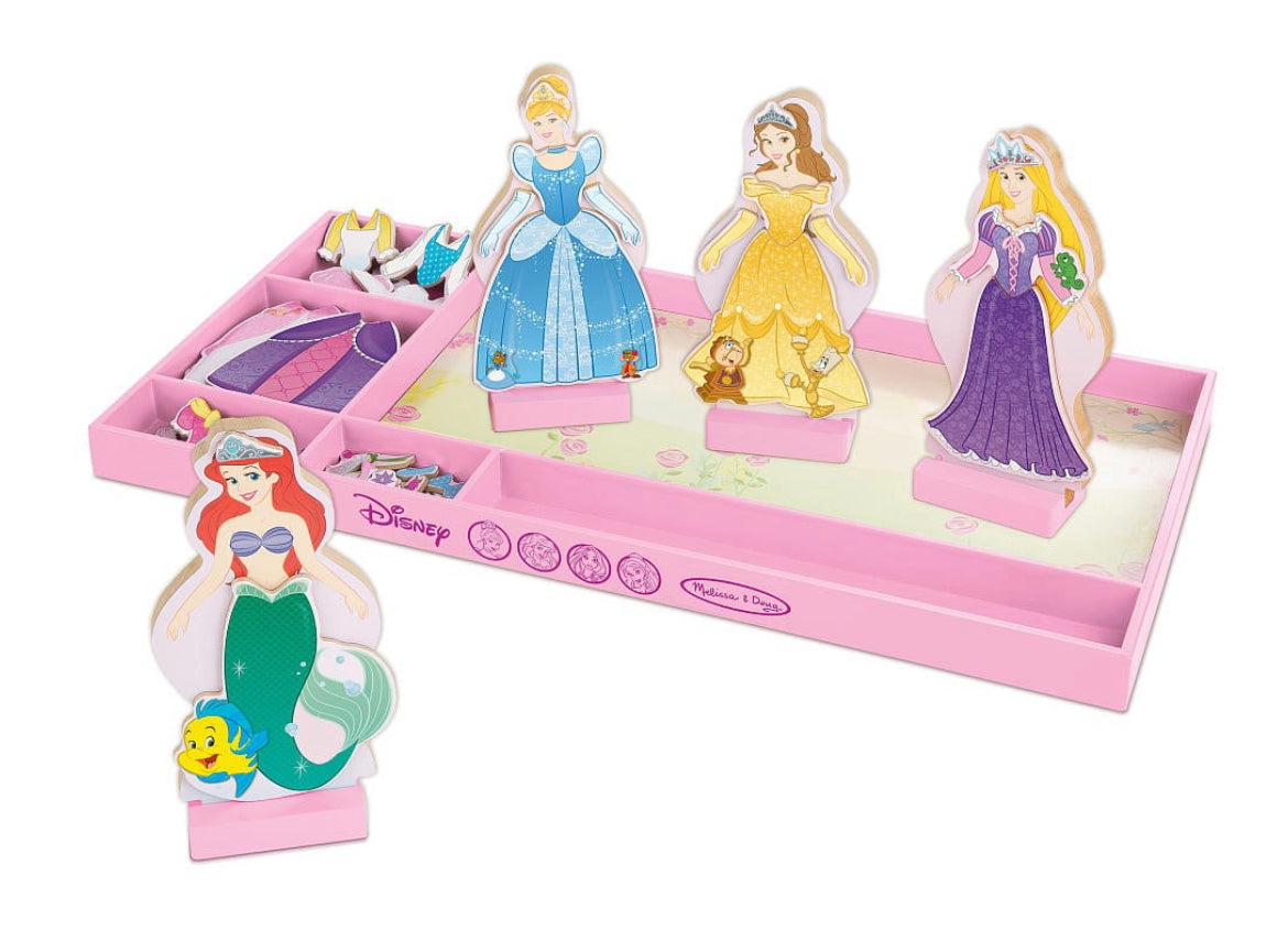 Melissa & Doug Disney Princess Deluxe Wooden Magnetic Dress-Up Set