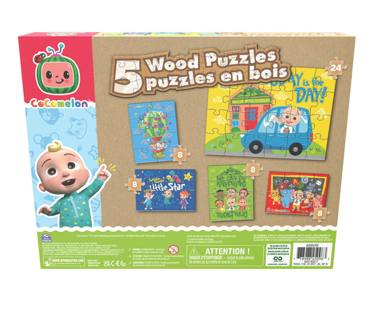 CoComelon 5 Wood Puzzles