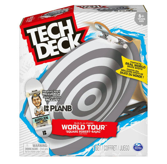 Tech Deck, Build-A-Park World Tour, Square Robert-Bajac (France), Ramp Set with Signature Fingerboard