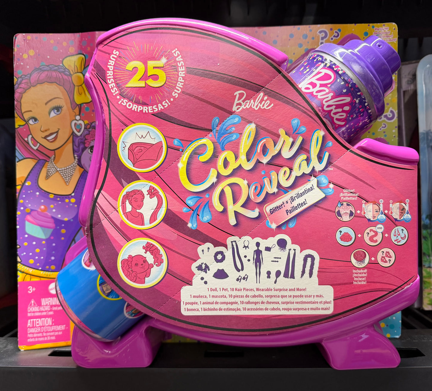 Barbie Color Reveal Glitter! Hair Swaps Doll 98825