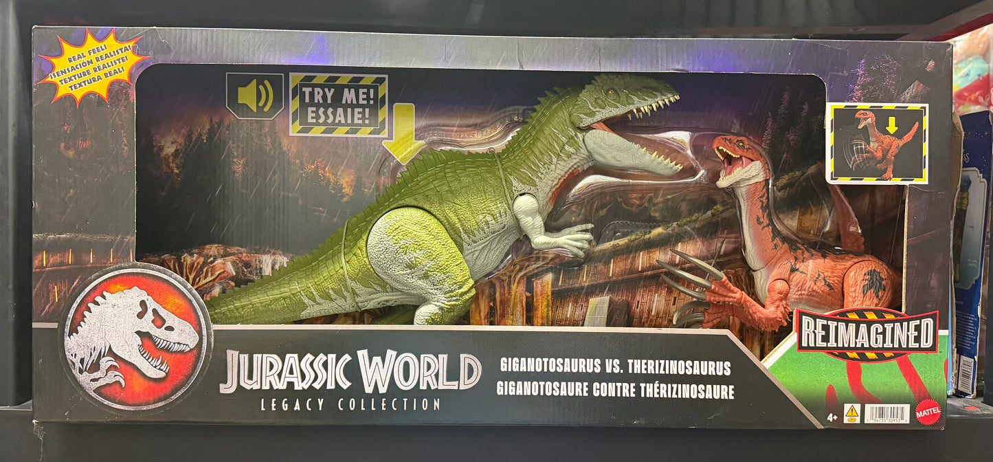 Jurassic World Legacy Collection Reimagined Giganotosaurus vs Therizinosaurus 2-Pack 30953