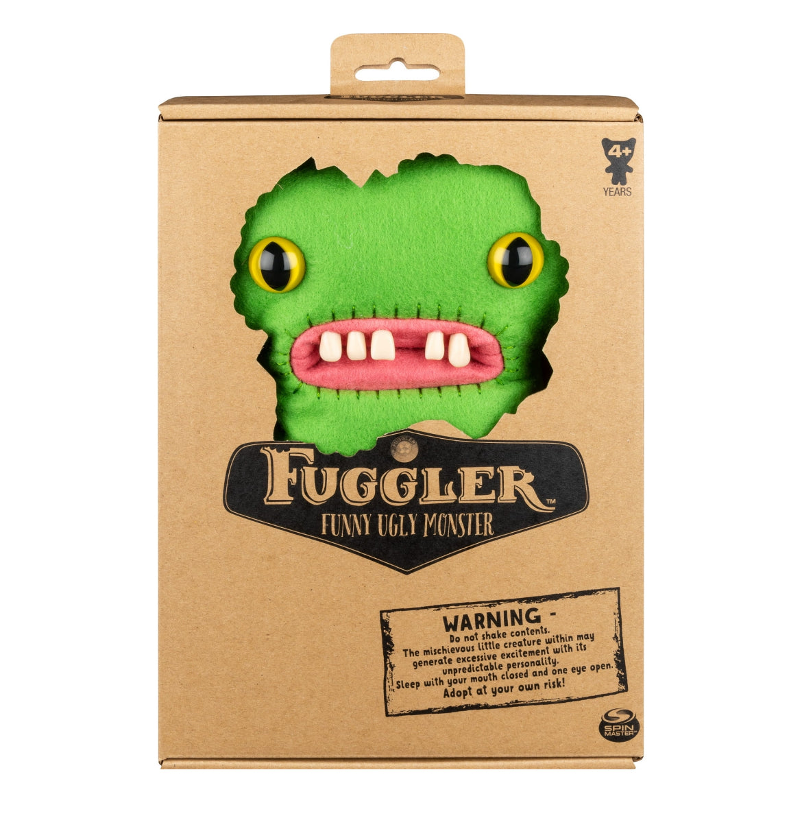 Fuggler, Funny Ugly Monster, 9 Inch Gap-Tooth McGoo (Green) Plush Creature with Teeth