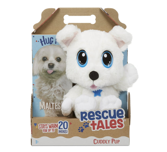 Rescue Tales Cuddly Pup Maltese Soft Plush Pet Toy