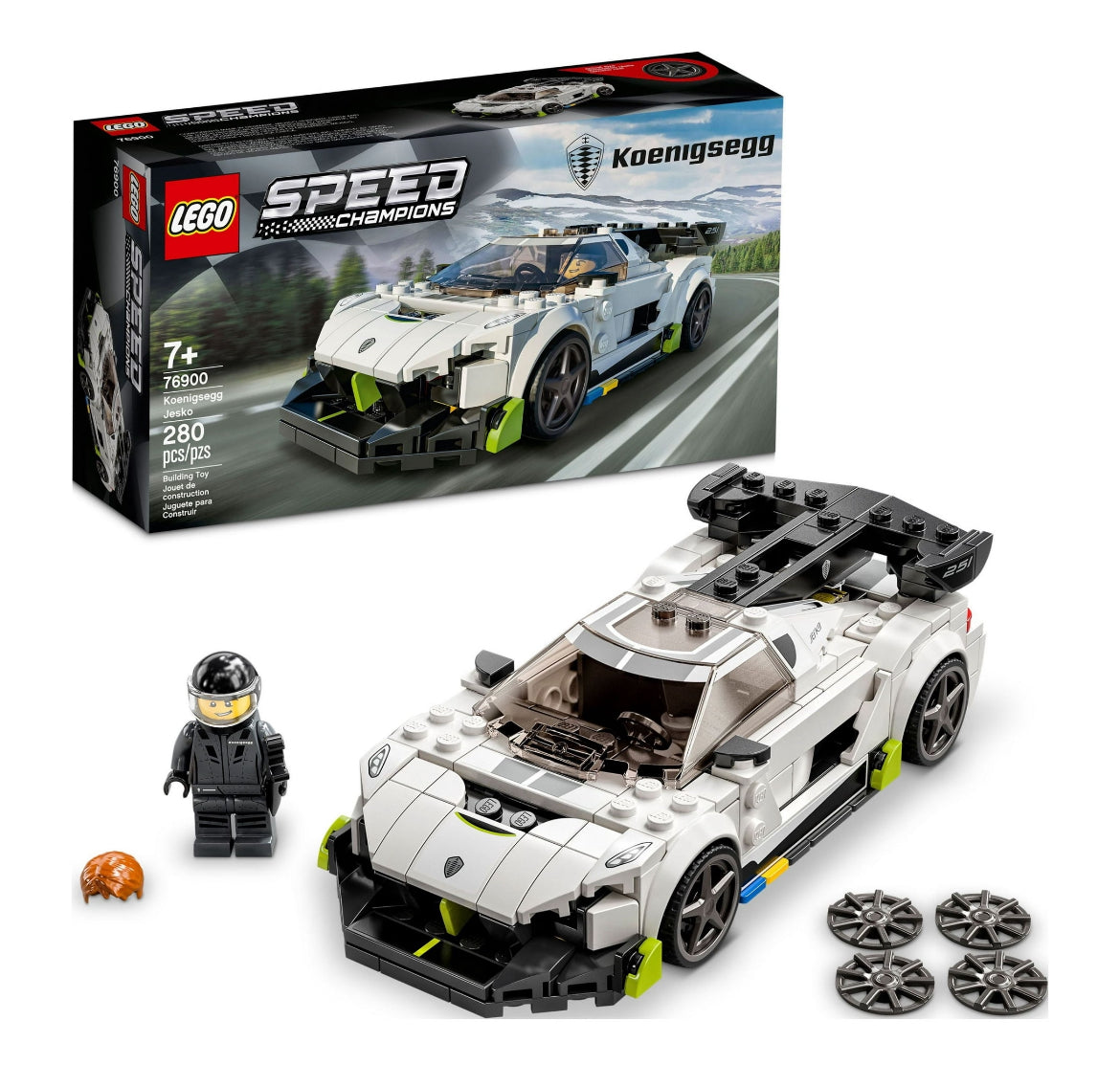 LEGO Speed Champions Koenigsegg Jesko 76900 White Racing Car Building Set